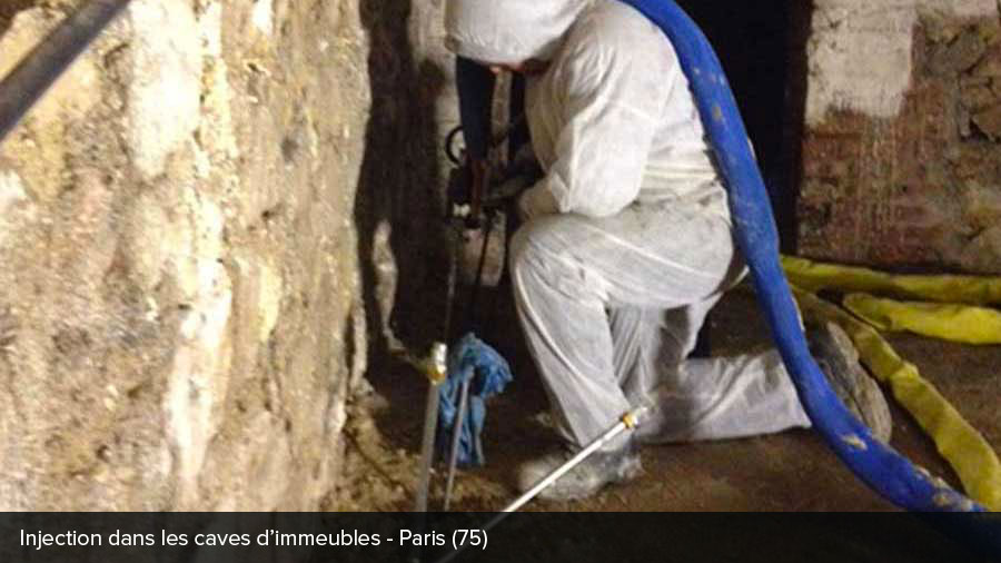 Injection résine caves immeuble
